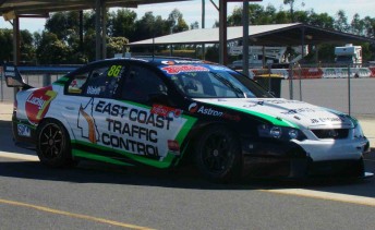 Ash Walsh tested the #86 Falcon at Queensland Raceway 