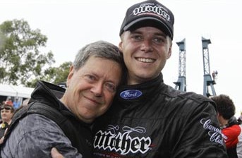 Steven Webb with racing son Jonathon