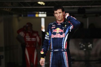 Mark Webber after qualifying second for the British Grand Prix