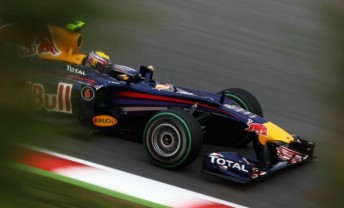 Australian Mark Webber beat his team-mate to pole in Spain