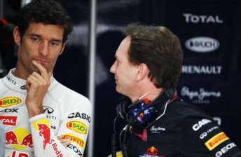 Mark Webber and Christian Horner