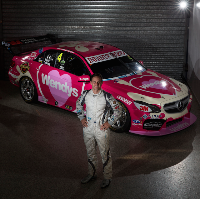 Walsh poses with the new-look Mercedes
