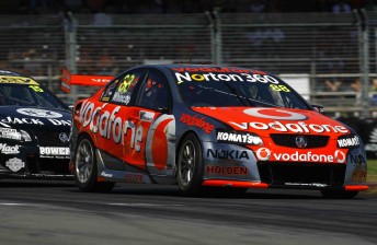 Jamie Whincup in his TeamVodafone Commodore VE