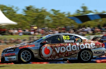 Jamie Whincup at Hidden Valley in 2008 with the 