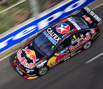 Jamie Whincup set the fastest time in Practice 1