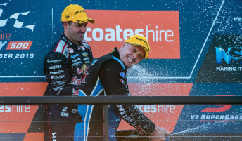 Whincup and Winterbottom on the Race 35 podium