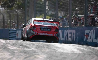 Jamie Whincup in his TeamVodafone car at last year