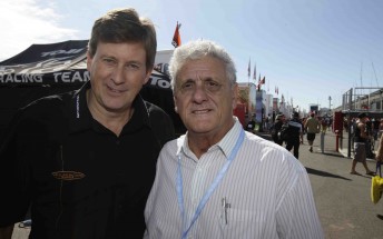 V8 Supercars CEO Martain Whitaker and Townsville Mayor 