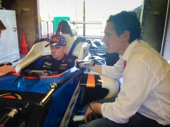 Winterbottom enjoyed a brief seat fitting in the car today