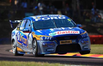 Mark Winterbottom has taken pole position for Race 13 at Hidden Valley