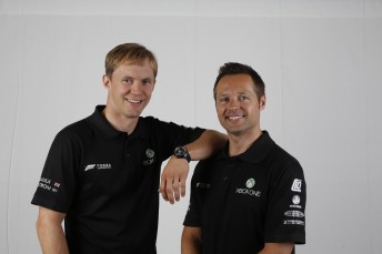 Mattias Ekstrom (top) and Andy Priaulx will drive the Xbox-backed Triple Eight wildcard entry at Bathurst