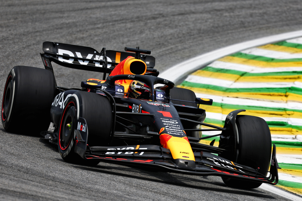 Max Verstappen has taken pole position as a dramatic rain shower ended qualifying for the Sao Paulo Grand Prix early. The red flag was shown with four minutes remaining in Qualifying 3 to confirm Verstappen on pole, though conditions had deteriorated such that nobody was improving anyway. Verstappen had headed out as the final segment began, while Oscar Piastri was caught out as he ran last in the Qualifying 3 queue. He was a victim of the weather, sliding off the track at Juncao to lock him in to 10th without a time. The start of qualifying was delayed by 15 minutes as officials worked to clean what was an especially dirty circuit. Three drivers had struck issues during Free Practice 1 earlier in the day, while a crash in the Porsche support race also left the circuit needed repairs. When running finally began, it did so under heavy grey skies, the threat of rain 60 percent. Oscar Piastri was the first to set a time, a 1:11.494s on a set of tyres that had been lightly used in Free Practice 1. Following the first run of flying laps, Lando Norris was fastest on a 1:10.623s to head Lewis Hamilton and Max Verstappen, who was more than 0.3s off the outright pace. The Dutchman was complaining about the ride of his Red Bull, claiming it was “jumping around like a kangaroo” as it had been in Mexico City. George Russell booked himself an appointment with the stewards for impeding Pierre Gasly in the pit exit. With rain closing in, Ferrari sent Charles Leclerc out for a second timed lap with 10 minutes remaining. He improved to the fastest car on track with a 1:10.472s. Behind him, Carlos Sainz followed his team-mate to record the fourth fastest lap, soon sixth as Fernando Alonso and Piastri improved. The looming weather was encouraging teams to run earlier than they usually would. Mercedes went for a third run, taking another set of new tyres as Hamilton, in eighth, and Russell, in 13th, were both at risk. The former had managed a fastest time of 1:10.831s in what was a hugely competitive session. Alex Albon shot to fourth fastest with his final lap, a 1:10.621s set moments before Lance Stroll, who was third fastest, reported drops of rain. Qualifying 1 drew to a close with Russell fastest from Verstappen, Leclerc, Nico Hulkenberg and Piastri, while eliminated were Yuki Tsunoda, Daniel Ricciardo, Valtteri Bottas, Logan Sargeant, and Zhou Guanyu. Though it had threatened, the rain never arrived in Qualifying 1, though again triggered a flurry of cars on track as Qualifying 2 began. Verstappen had a new set of soft tyres at his disposal as he went fastest with his first lap, followed by the two McLarens, Norris from Piastri. Like before, teams sent their drivers out for a second run midway through Qualifying 2. That saw Sainz rise to second with Russell third, none able to catch Verstappen's 1:10.152s set on his first flying lap. As Verstappen completed his second timed lap in the session, Norris moved to the top of the timesheets. Verstappen was unable to improve on his earlier effort after running wide at Turn 4. Others were, though there were no major surprises as the chequered flag waved. It saw Hulkenberg, Esteban Ocon, Pierre Gasly, Kevin Magnussen, and Albon all miss the cut. At the other end of the timesheets, Norris headed Verstappen and Sergio Perez, while Fernando Alonso was the first of two Aston Martins to progress into Qualifying 3. Still the rain had held off though the skies had darkened further still with rain clouds visible in the distance. Teams forecast the rain would fall seven minutes into the final part of the qualifying hour. With his initial lap, Verstappen could manage only a 1:10.727s, some 0.6s slower than he'd managed in Qualifying 2. However, it was good enough as nobody else was improving either, not helped by an off for Piastri at Juncao. The rear of the McLaren cried enough on a track that was getting slippery, Sainz also sliding off the road at Turn 1 moments later as the rain began. Clouds cast the circuit in darkness as lighting flashed through the skies, the red flag ultimately being shown to end a session that was already effectively over anyway. It left Verstappen fastest from Leclerc, Stroll, Alonso, Hamilton, Russell, Norris, Sainz, Perez, and Piastri, the latter not setting a time after his off. Image: XPB Images