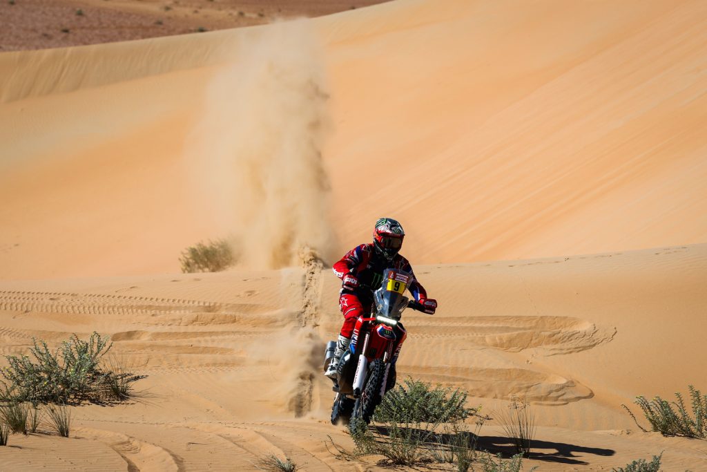 09 BRABEC Ricky (usa), Monster Energy Honda Team, Honda, Motul, Moto, FIM W2RC, action during the Stage 5 of the Dakar 2024 on January 10, 2024 between Al-Hofuf and Subaytah, Saudi Arabia