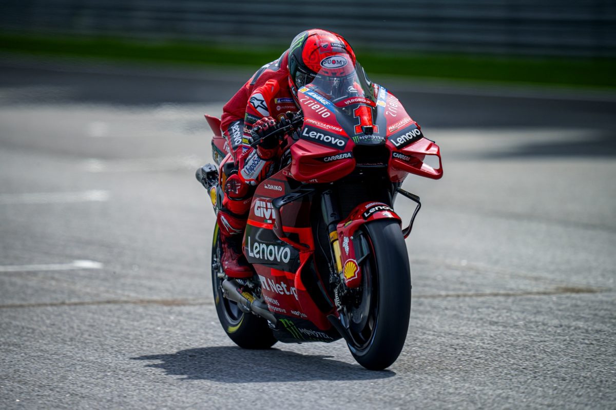 Francesco Bagnaia qualified on pole position for the Malaysian MotoGP round. Image: Ducati Corse