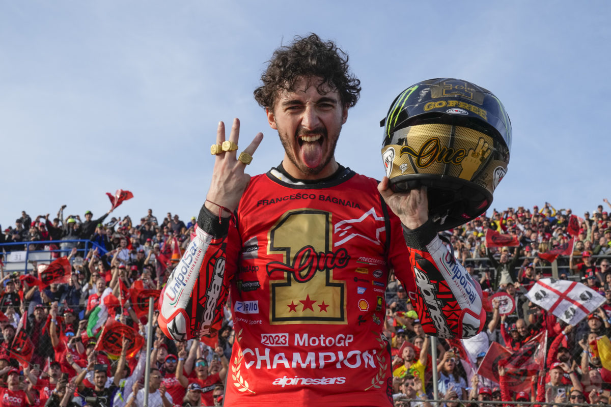 Francesco Bagnaia is the 2023 MotoGP world champion. Image: Supplied