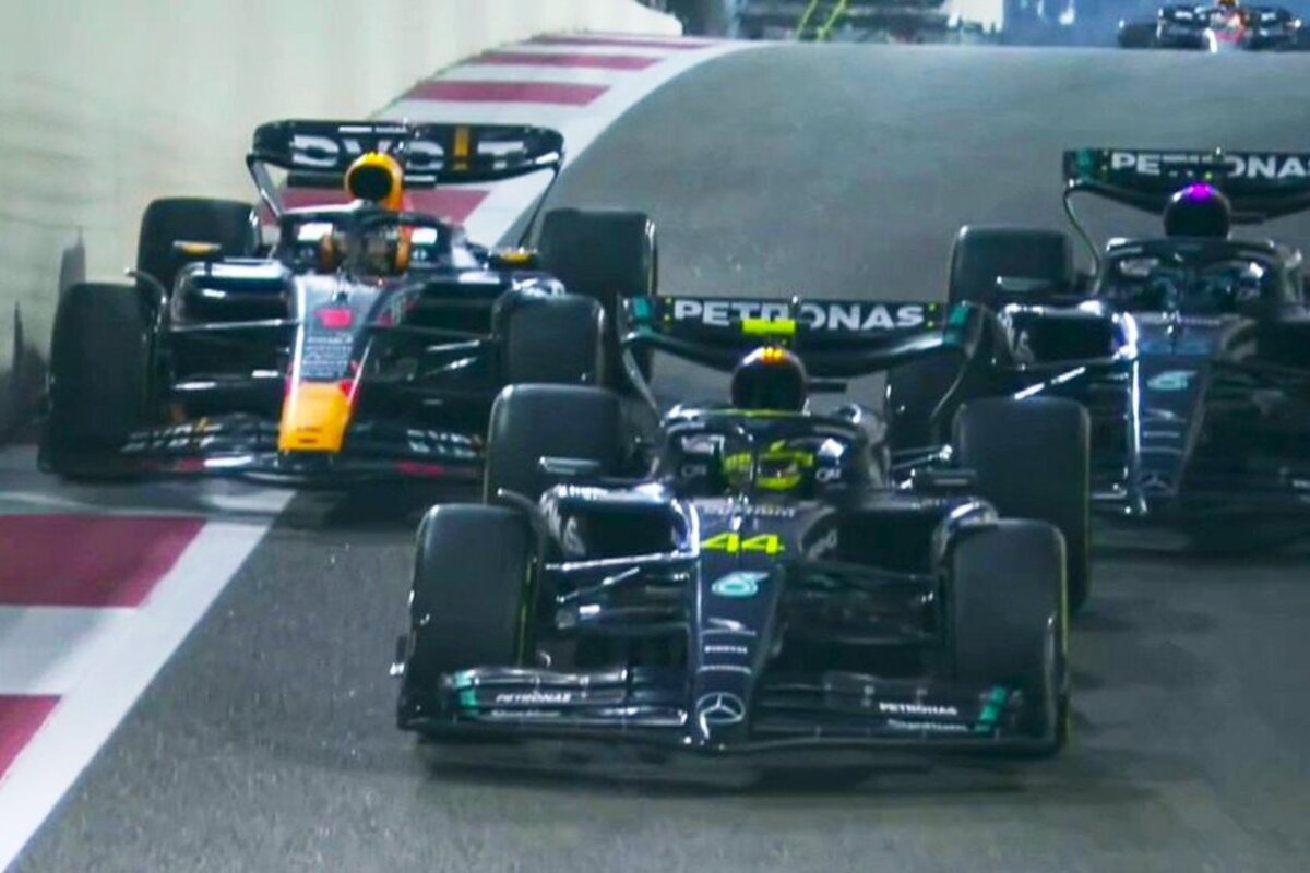 Max Verstappen passed Lewis Hamilton and George Russell in the tunnel at Abu Dhabi