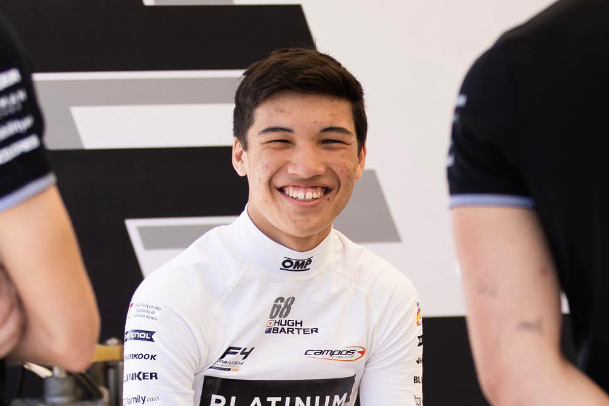 Hugh Barter will drive for Campos Racing in this year's Formula 3 Championship