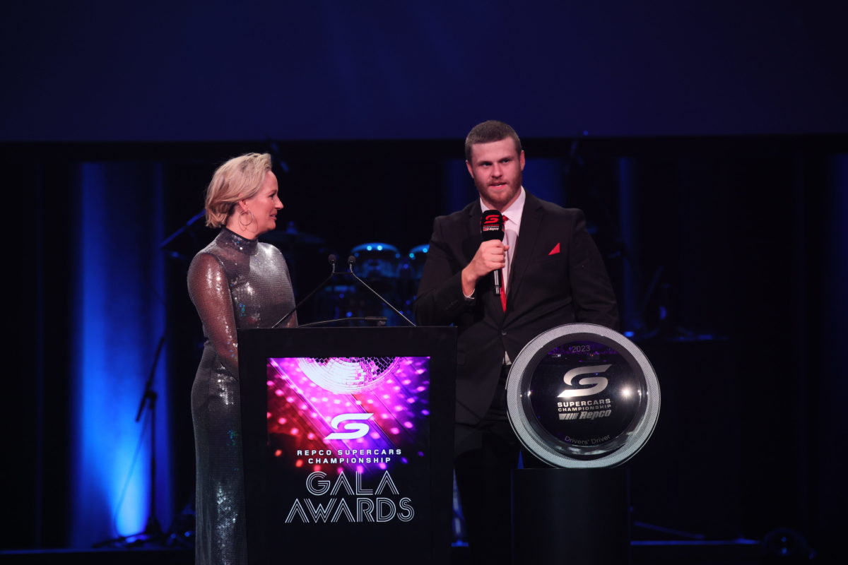 Brodie Kostecki was revealed as this year's Drivers' Driver at the Supercars Gala Awards. Image: Supplied