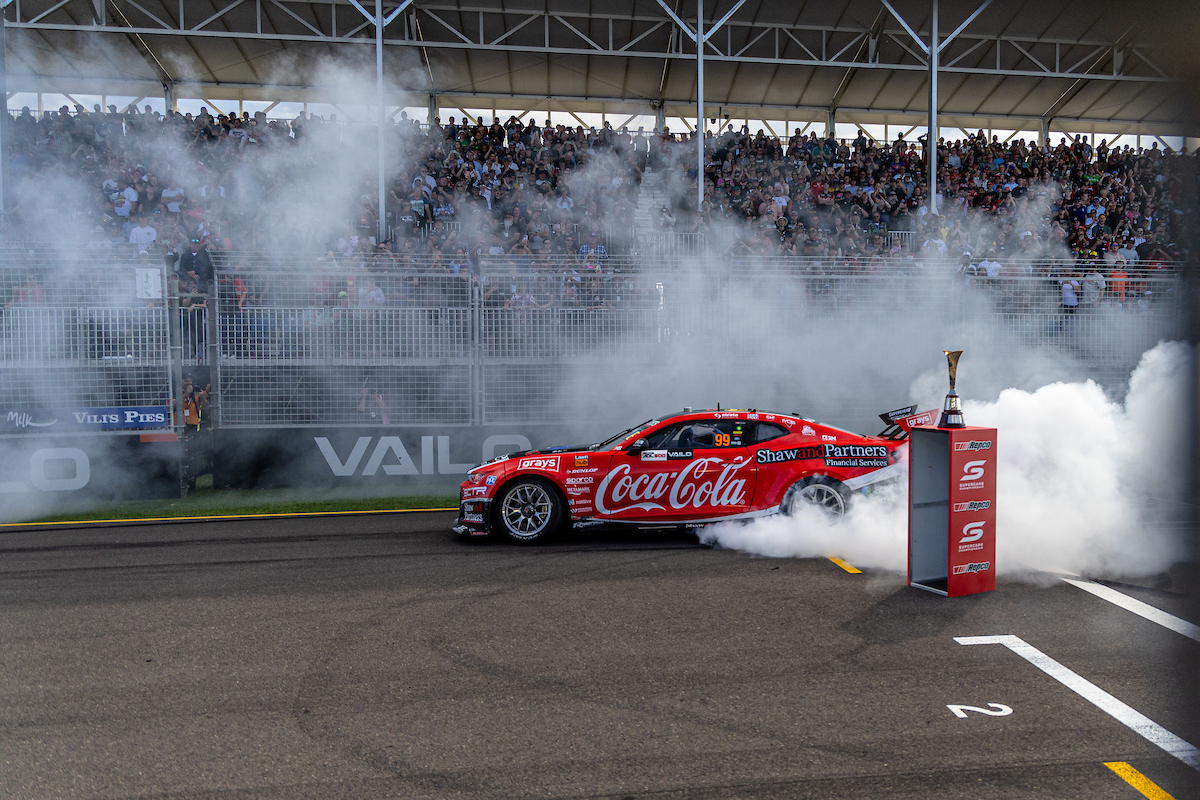 Brodie Kostecki celebrates becoming a Supercars champion. Image: InSyde Media