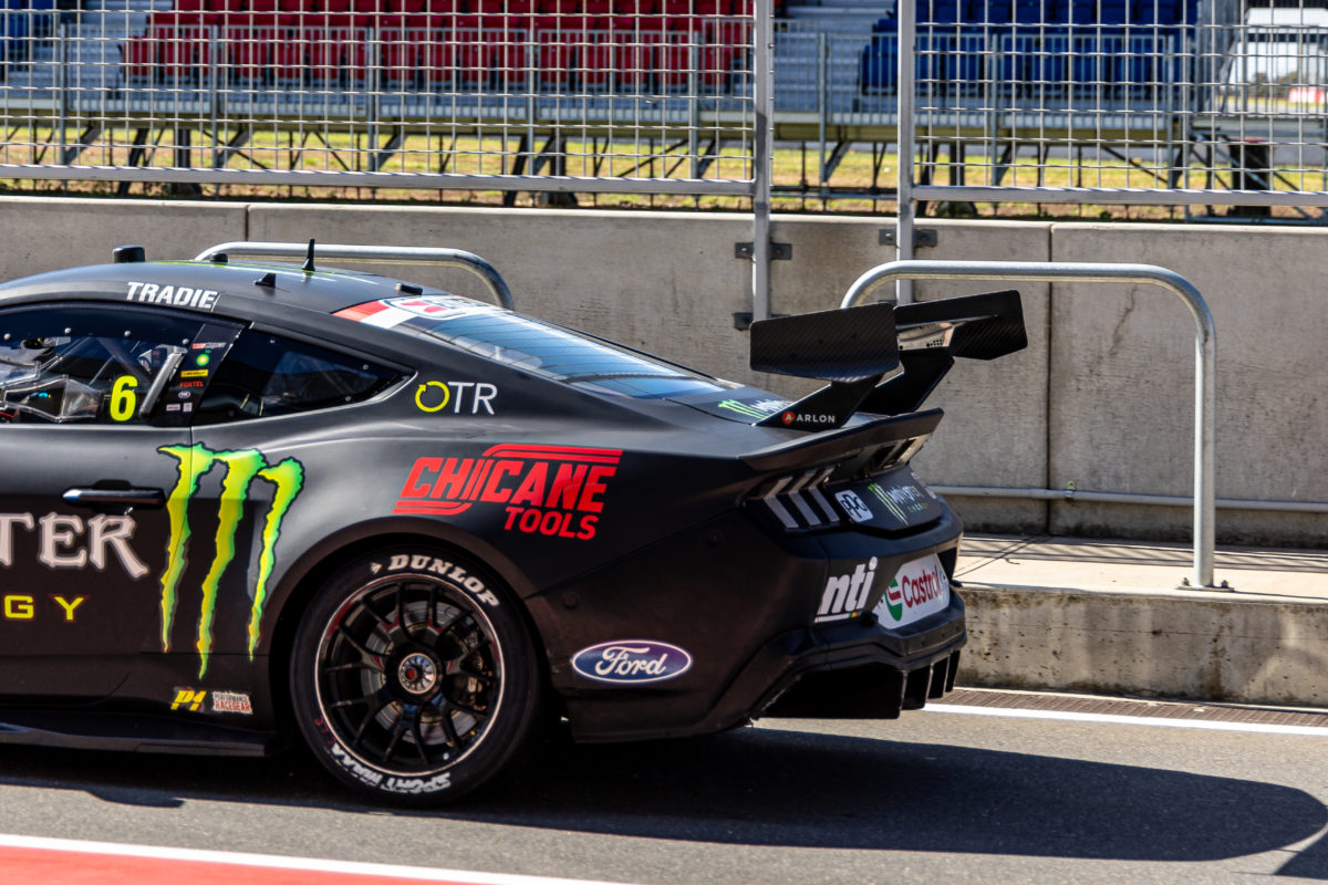 Wing endplates were among the items run as part of the Ford Supercars aero testing at The Bend. Image: InSyde Media