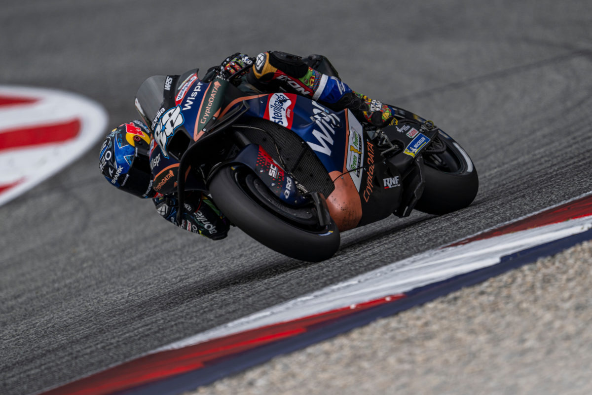 The RNF team, which fielded Miguel Oliveira (pictured) and Raul Fernandez on Aprilia motorcycles, has been kicked out of MotoGP. Image: Joerg Mitter/Red Bull Ring
