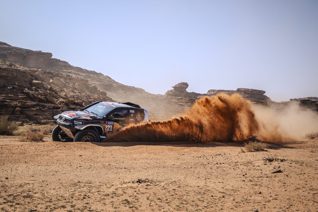 Guillaume de Mevius (BEL) and Xavier Panceri (FRA) of Overdrive Racing race during stage 01 of Rally Dakar 2024 from Al Ula to Al Henakiyah, Saudi Arabia on January 06, 2024 // Marcelo Maragni / Red Bull Content Pool // SI202401060011 // Usage for editorial use only //