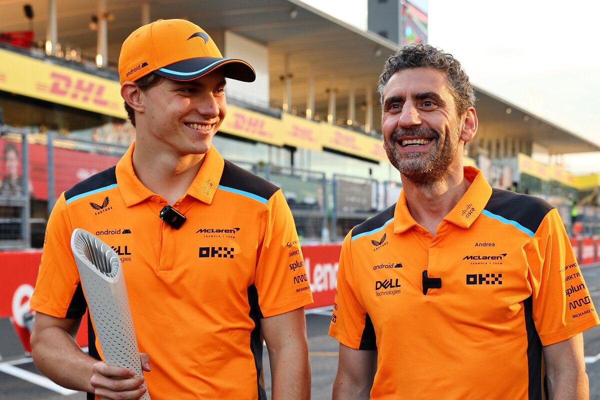 Oscar Piastri is at the start of an infinite journey in F1 according to McLaren boss Andrea Stella. Image: XPB Images