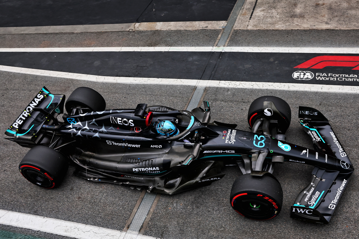 George Russell will use a different Mercedes power unit for the Las Vegas Grand Prix. Image: Batchelor / XPB Images