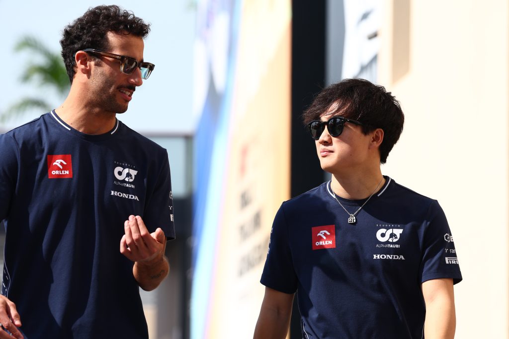 Yuki Tsunoda feels Daniel Ricciardo has provided him with a reference point after moving to AlphaTauri