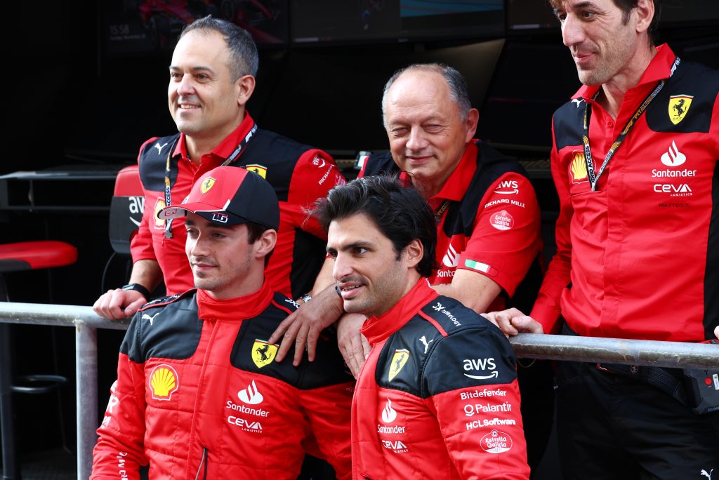 Fred Vasseur (top, centre) has explained why he was not satisfied with his first year in charge of Ferrari